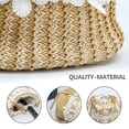 thumbnail image 5 of Gustave Straw Beach Bag Crossbody Handbag for Women Summer Boho Lace Woven Tote Purse Top Handle Bucket Shoulder Bag Satchel with Drawstring, 5 of 6