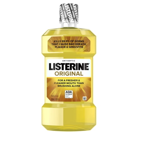 Listerine Original Antiseptic Oral Care Mouthwash, Bad Breath, 500 mL