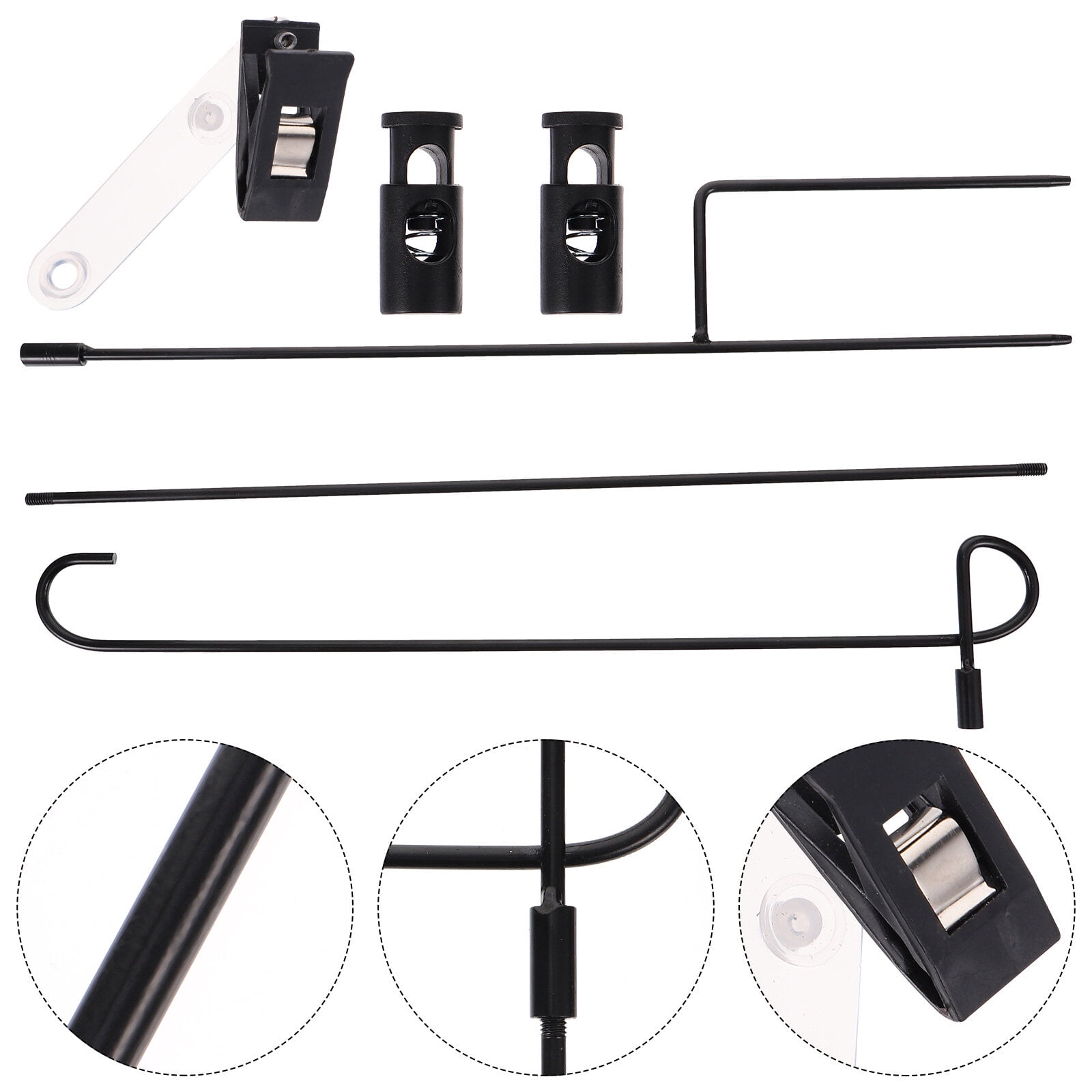 GARVALON 1Pack Iron Garden Flag Display Frame for Yard 89.2x44.7in