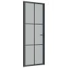 thumbnail image 7 of vidaXL Black Matt Glass Aluminum Interior Door Single Piece 29.9x79.3 Inch 1.4 Inch Thickness, 7 of 7