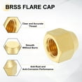 thumbnail image 3 of 4Pack 1/4" Tube OD Brass Flare Cap, 7/16"-20 UNF Female Thread SAE Pipe Fitting, 3 of 6