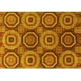 thumbnail image 1 of Ahgly Company Machine Washable Indoor Rectangle Abstract Yellow Modern Area Rugs, 6' x 9', 1 of 4