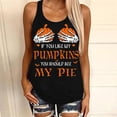 thumbnail image 2 of Camiseta sin mangas de Halloween para mujer, camiseta sin mangas con estampado gráfico divertido de playa de verano para adultos, blusa Pompotops  lopia994979, 2 of 9