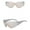 Grey, variant on Glasses Fashion Men Women Star Wrap Around Sunglasses Cycling Rimless Futuristic Sunglasses