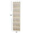 thumbnail image 2 of Household Essentials Cedarline Over the Door Shoe Organizer, 24 Pockets, Heavy-Duty Cotton Canvas and PEVA, Versatile, Durable Hook System, Foldable, Space-Saving, Natural, 2 of 4