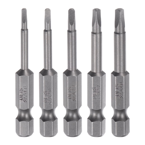 Uxcell TA1.8-TA3.0 Destornillador Magnético en Forma de Triángulo Bit 1/4" Hex Shank 2" Longitud Destornillador, 5 Paquete