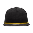 thumbnail image 2 of Decky 6043 5 Panel High Profile Relaxed Corduroy Rope Hat-Black/Gold, 2 of 4