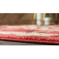 thumbnail image 2 of Unique Loom Tapis Design de Bordure Edinburgh 8' x 8' Rond Rouge/noir, 2 of 2