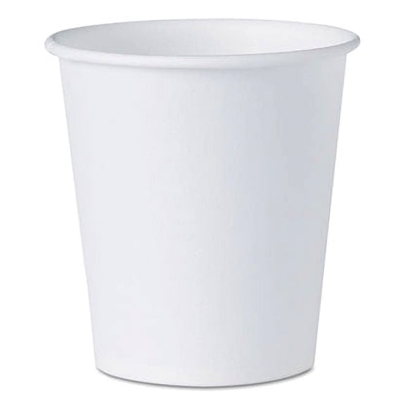 White Paper Water Cups, 3 oz, 100/Pack