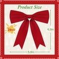 thumbnail image 4 of Yexmas 24pcs Red Velvet Christmas Bows, Xmas Ribbon Bows Ornaments for Christmas Tree, Gift Wrapping,Crafts,Party, Wreath Garland Holiday Decor, 4 of 7