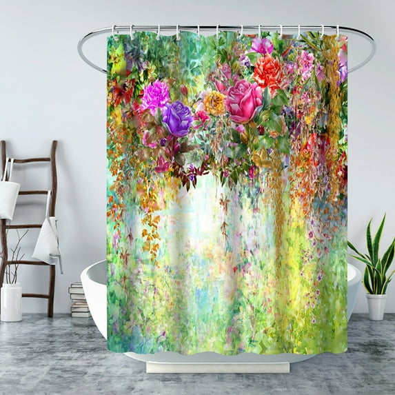Polyester Waterproof Shower Curtain Toilet Partition Bathroom Curtain Non-perforated Anti-fog Anti-mildew Shower Curtain 0.9M * 1.8M