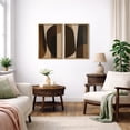 thumbnail image 5 of Framed Canvas Print Geometric Abstract Wall Art Set of 2 Mid-Century Modern Decorative for Living Room Bedroom - 16"x24"x2 NATURAL, 5 of 8