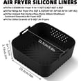 thumbnail image 2 of JJEAN-Silicone Air Fryer Basket Liners, 1 PCS Square, Reusable for Ninja 5 QT, 5 QT MAX, 6.5 QT XL, 6.5 QT MAX, COSORI 6-Qt, Chefman - 6 QT, Sweetcrispy 6QT, Gourmia 6Qt, OLIXIS 6 Quart Air Fryers, 2 of 2