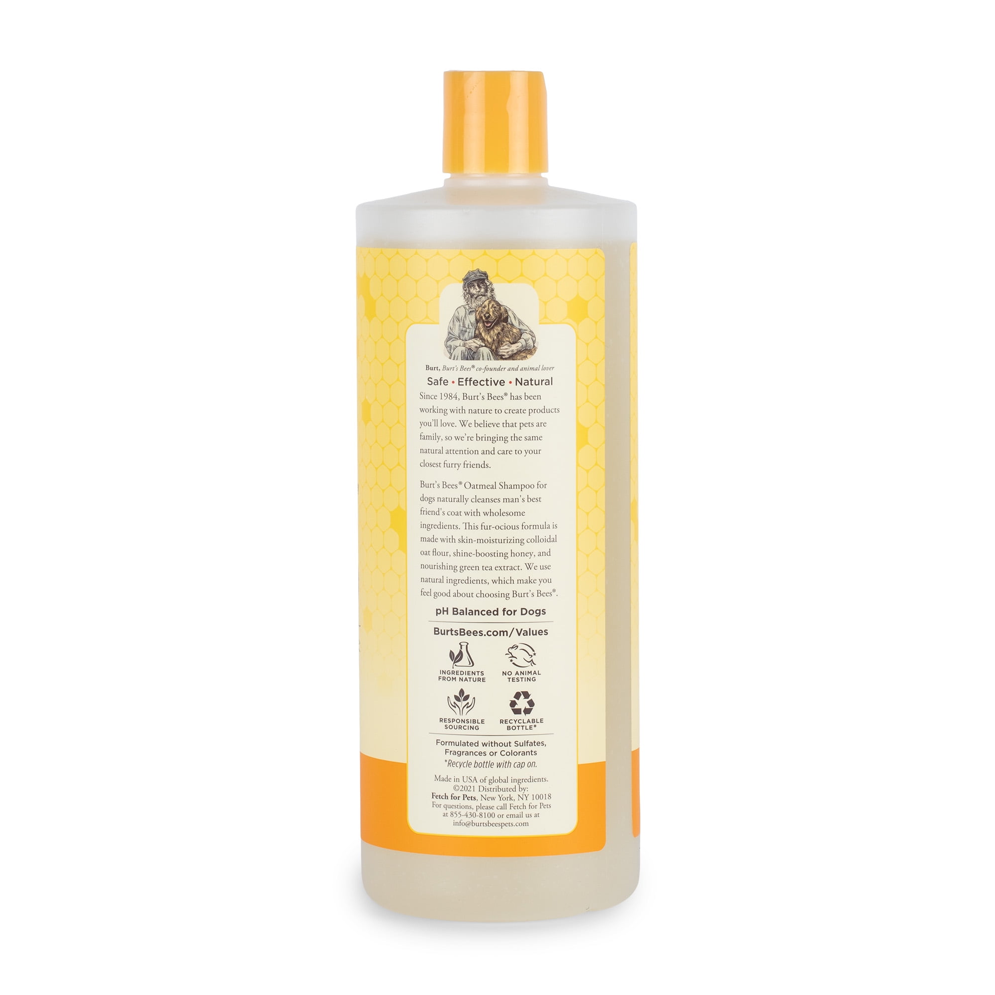 Burt's Bees Natural Oatmeal Shampoo with Colloidal Oat Flour & Honey, Sulfate & Paraben Free, 32 oz