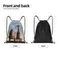 thumbnail image 5 of Bingfone Elephant Giraffe Drawstrings Backpacks Bags For Men Women Gym Drawstrings Bag, 5 of 9