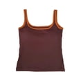 thumbnail image 5 of XINXIAOO Women's Square Neck Sleeveless Tank Top Strappy Contrast Casual Summer Camisole, One Size, 5 of 5