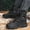 Black, variant on EGNMCR Snow Boots Men Shoes Solid Color Winter Keep Warm Woolen Casual Bandage Short Boots