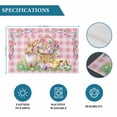 thumbnail image 6 of Happy Easter Placemats Set of 8, Spring Easter Eggs Bunny Floral Pink Plaid Placemats for Dining Table, Place Mats for Kitchen Tabletop, Waterproof Wipeable Dining Table Mats Set, 6 of 9