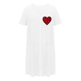 thumbnail image 4 of PBFRDSJ Women Zipper Robe Short Sleeve Lightweight Soft Housecoat Summer Short Nightgowns with Pockets, 4 of 6