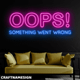 thumbnail image 2 of Craftnamesign Oops Neon Sign, Something Went Wrong Wall Art, Store Shop Wall Decor, 2 of 4