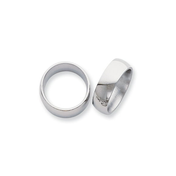 Bague de Mariage Demi-Rond en Titane Gravable 8mm Confort Poli Taille 15 Bijoux Cadeaux pour Femmes