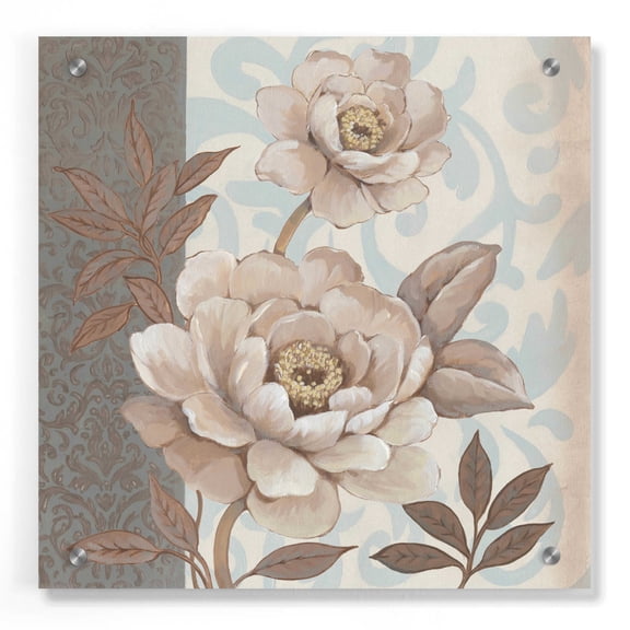 Epic Art 'Parisian Peony II' by Tim O'Toole, Acrylic Glass Wall Art, 36"x36"