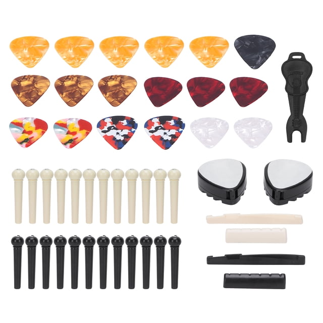 Guitar Accessories Set, ABS Metal Guitar Nail Remover Celluloid Picks For Family For Beginners