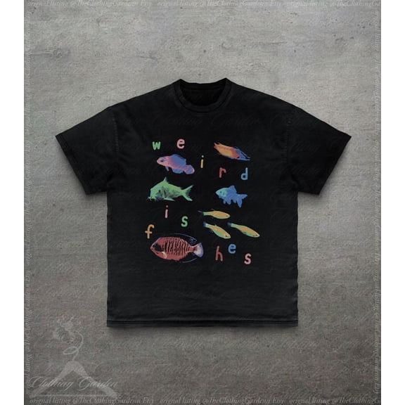 Weird Fishes Graphic Tee, Colorful Fish T-Shirt, Retro Ocean Art Shirt, Indie Aesthetic Unisex Gift