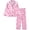 Pink, variant on Girls Pajamas Silk PJS Set Satin Sleepwear Long Sleeve Jammies for Kids Button-Down Nightwear Loungewear 7-8 Years