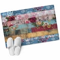 thumbnail image 2 of 2x3 Door Mat Rug, Vintage Floral Non-Skid Rubber Backing Large Rectangle Rugs - Living Room Bedroom Home Office, Farmhouse Botanical Flowers Indoor Floor Mat Carpets Washable Rug, 2 of 9
