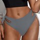 thumbnail image 2 of Gibobby Traje De Baño Mujer Bikini Vintage de cintura alta para mujer, traje de baño con parte inferior, ropa de playa, parte inferior de Bikini con late(Gris,M), 2 of 5