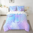 thumbnail image 2 of Erosebridal Mermaid Princess Bedding Sets King Size, Initial Letter U Comforter Sets with Sheets, Cartoon Theme Decor, Reversible, 2 of 5