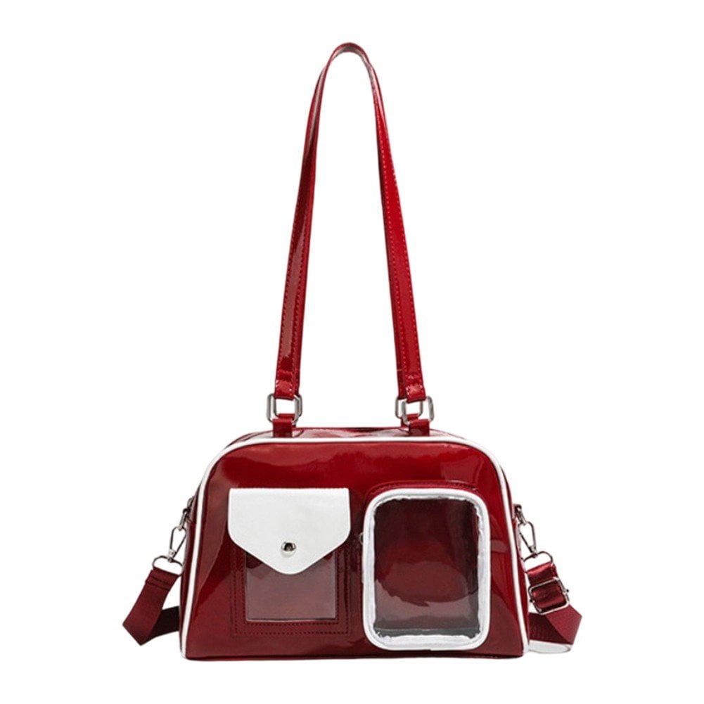 Hzzsbu Kawaii Crossbody Bags Large Capacity Ita Messenger Bag Cute Transparent Crossbody Bag Versatile Uniform Bag for Women