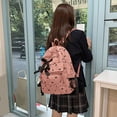 thumbnail image 2 of HJYCHN Bookbag for Girls Ruffled Quilted Bow Ribbon Backpack Back to School Supplies for Kids Boys Backpack Pink, 2 of 5