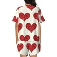 thumbnail image 3 of Picia Love Pajamas Sets for Women Soft Short-Sleeved Pjs with Lounge Shorts Two Piece Sleepwear-, 3 of 9