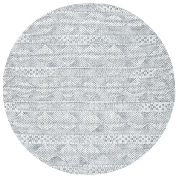 SAFAVIEH Marbella Matilda Diamond Area Rug, Silver/Grey, 7' x 7' Round
