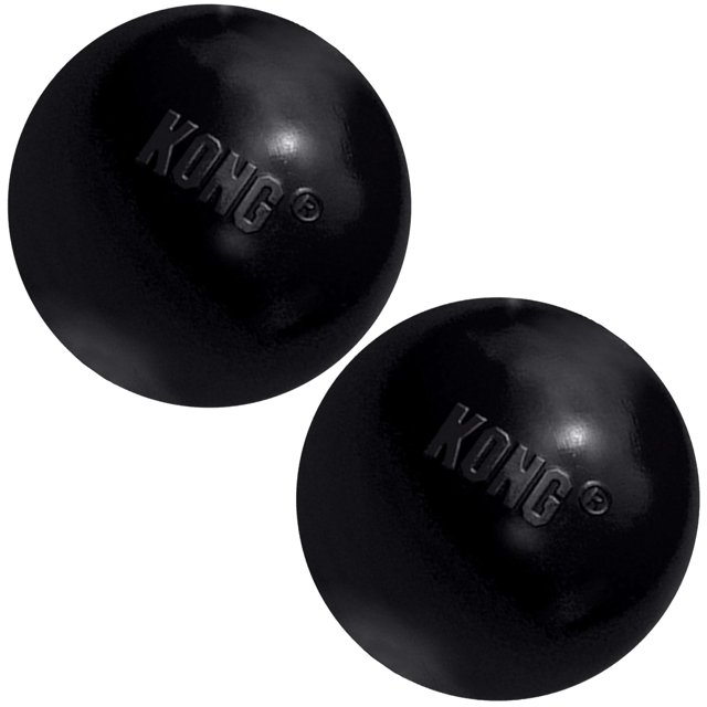 Juguete para perros KONG Extreme Ball, caucho natural duradero, paquete de 2