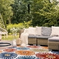 thumbnail image 6 of SAFAVIEH Cabana Aria Floral Indoor/Outdoor Area Rug, Creme/Red, 5'3" x 7'6", 6 of 19