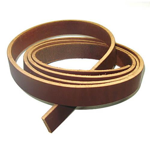 1/2" (13mm) 9/11oz Brown Genuine Solid Latigo Leather Strip 72" long
