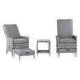 thumbnail image 4 of Elle Decor Vallauris 5-Piece Outdoor Reclining Chair Set Grey, 4 of 8