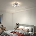 thumbnail image 2 of Artika Swirl Ribbon Modern LED Flush Mount Ceiling Light Fixture, Chrome, 2 of 5