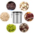 thumbnail image 3 of 1.5L 304 Stainless Steel Airtight Coffee Beans Container Storage Canister Can Silver, 3 of 4