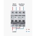 thumbnail image 2 of Interruptor de transferencia manual CHTAIXI 50A, 120 V/240 V AC, montaje en riel DIN, 2 of 7