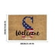 thumbnail image 2 of Felpudo de bienvenida del 4 de julio | Alfombra de entrada patriótica | Tema del Día de la Independencia | Respaldo de PVC antideslizante | Fácil mantenimiento | Uso en interiores/exteriores |, 2 of 5