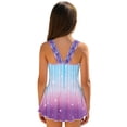 thumbnail image 2 of Uourmeti Girls' Mermaid Scale Gradient Swim Dress - Sleeveless Skirted One-Piece Bathing Suit, Quick Dry Stretchy Swimwear for Beach & Pool, 3-13 Years, 2 of 8