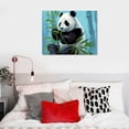 thumbnail image 4 of Nawypu  Cute Animal Canvas Wall Art Baby Panda Playing with Flower Pictures Print Chinese Style Painting Artwork Stretched and Framed Artwork for Kids Bedroom Living Room Nursery Decor, 4 of 4