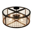 thumbnail image 7 of Meyda Tiffany 230967 Paloma Golpe 4 Light 24" Wide Semi-Flush Drum Ceiling Fixture - Flat, 7 of 7