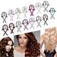 thumbnail image 2 of Rizadores sin calor para cabello largo, juego de rulos sin calor con cinta de seda y pinza para ondas nocturnas., 2 of 5