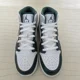 thumbnail image 3 of Ni - ke Ni - ke Youth Air Jordan 1 Mid SE Oxidized Green White Sail Shoes FQ8088-103 SZ 7Y, 3 of 5