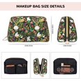 thumbnail image 2 of rabbit leaves Makeup Bag, Large Capacity Travel Cosmetic Bag for Women Girls- Travel Toiletry Bag Leather Portable Waterproof Makeup Case Organizer with Handle, 2 of 4